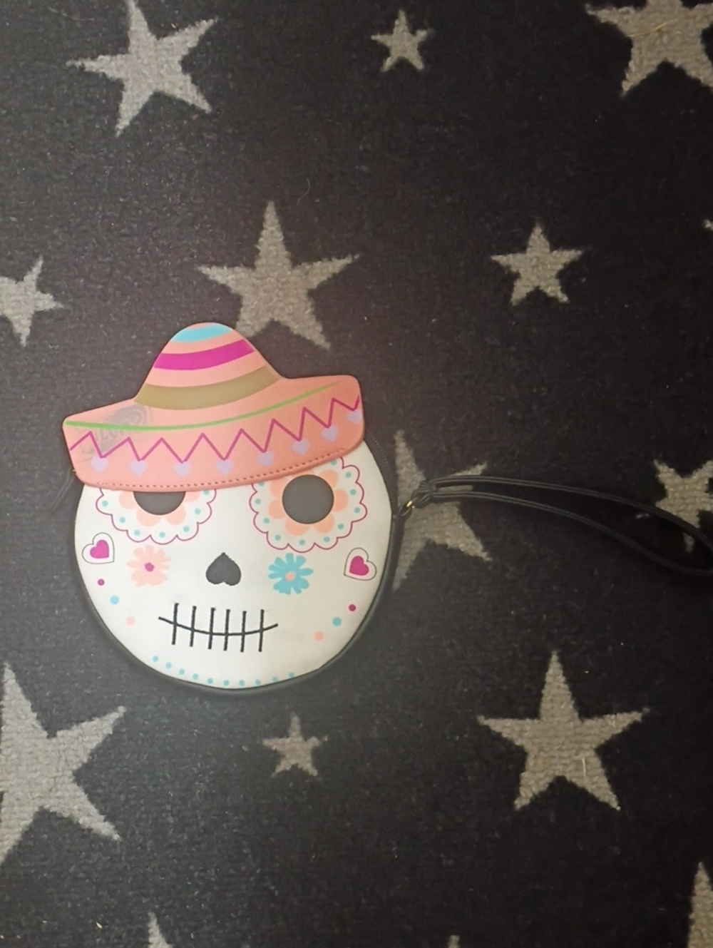Luv Betsey by Betsey Johnson Day of the Dead Sugar Skull Sombrero Wristlet